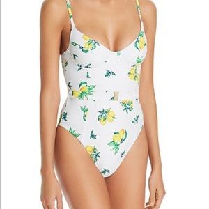 Onia x WeWoreWhat Danielle lemon print one piece size M